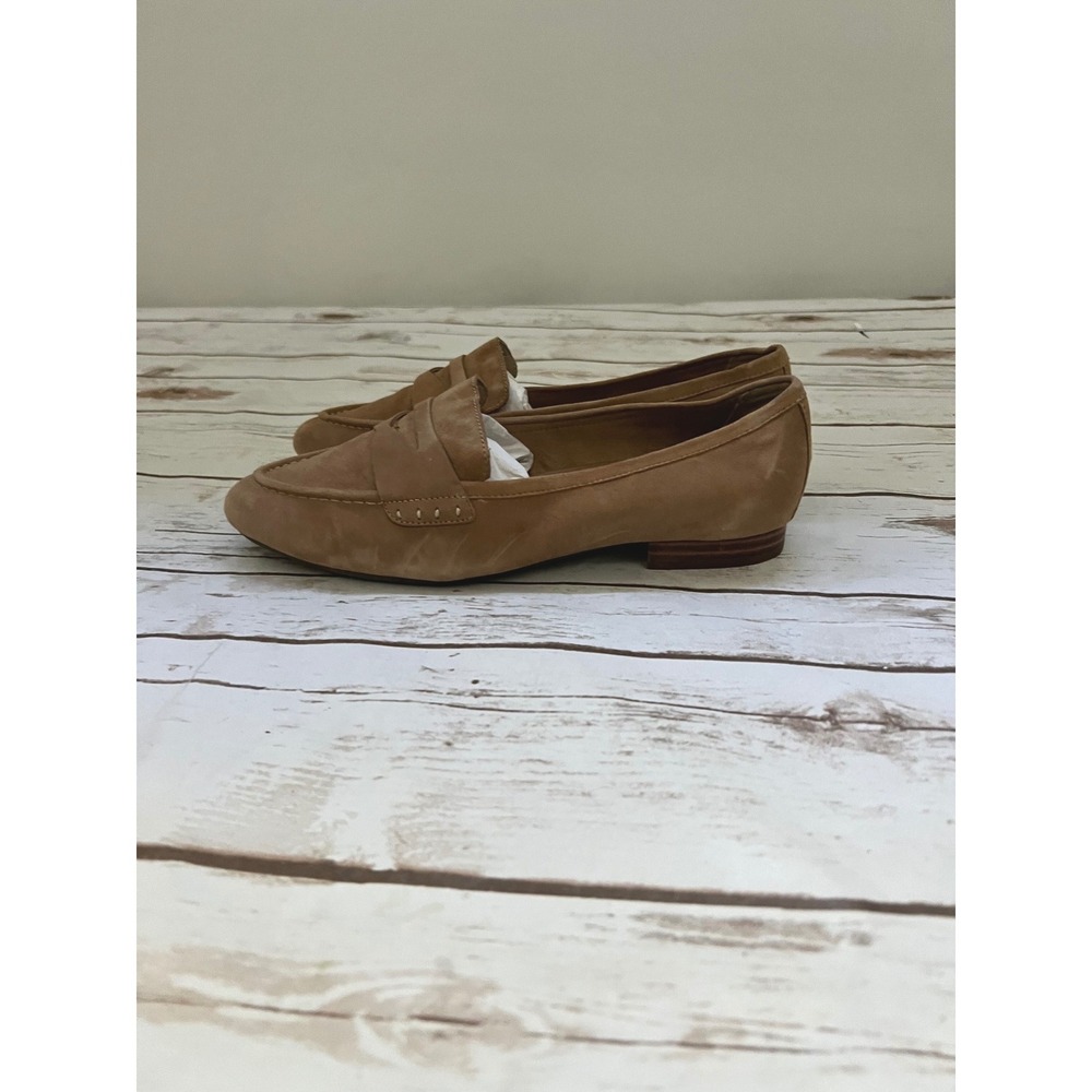 Aerosoles Penny Loafer Tan Suede Slip On Comfort Shoes Size 9.5